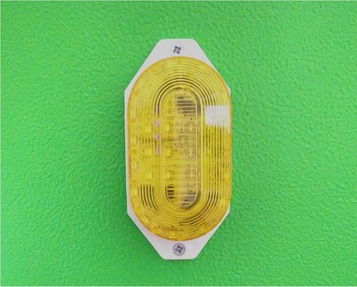 Светодиодная Строб-лампа накладная, жёлтая